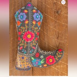COPY - Natural Life Floral Cowboy Boot- Pillow